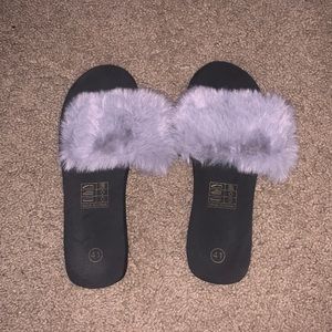 Grey Furry Slides
